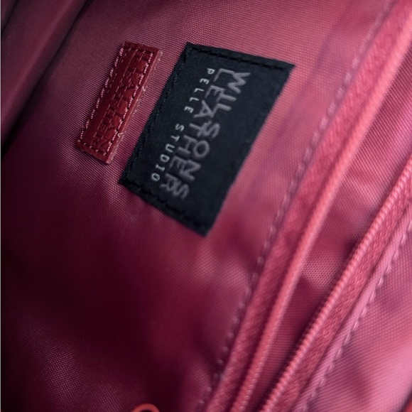 Wilson’s Leather Pelle Studio Red Leather Tote Bag - Picture 6 of 6